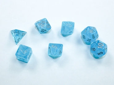 Luminary - Mini Hedral - Sky w/Silver - 7-Dice Set