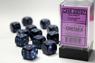 Speckled - Cobalt - 16mm d6 Dice Block (12 dice)