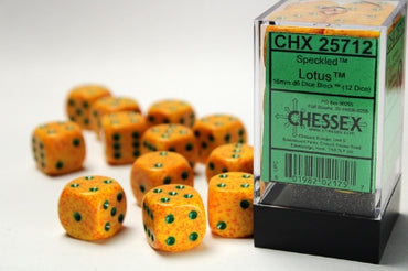 Speckled - Lotus - 16mm d6 Dice Block (12 dice)