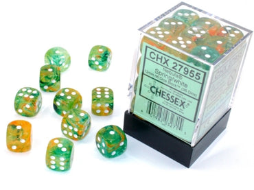 Nebula - Spring w/White Luminary - 12mm d6 Dice Block (36 dice)