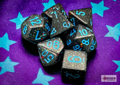 Speckled - Blue Stars - Polyhedral 7-Dice Set