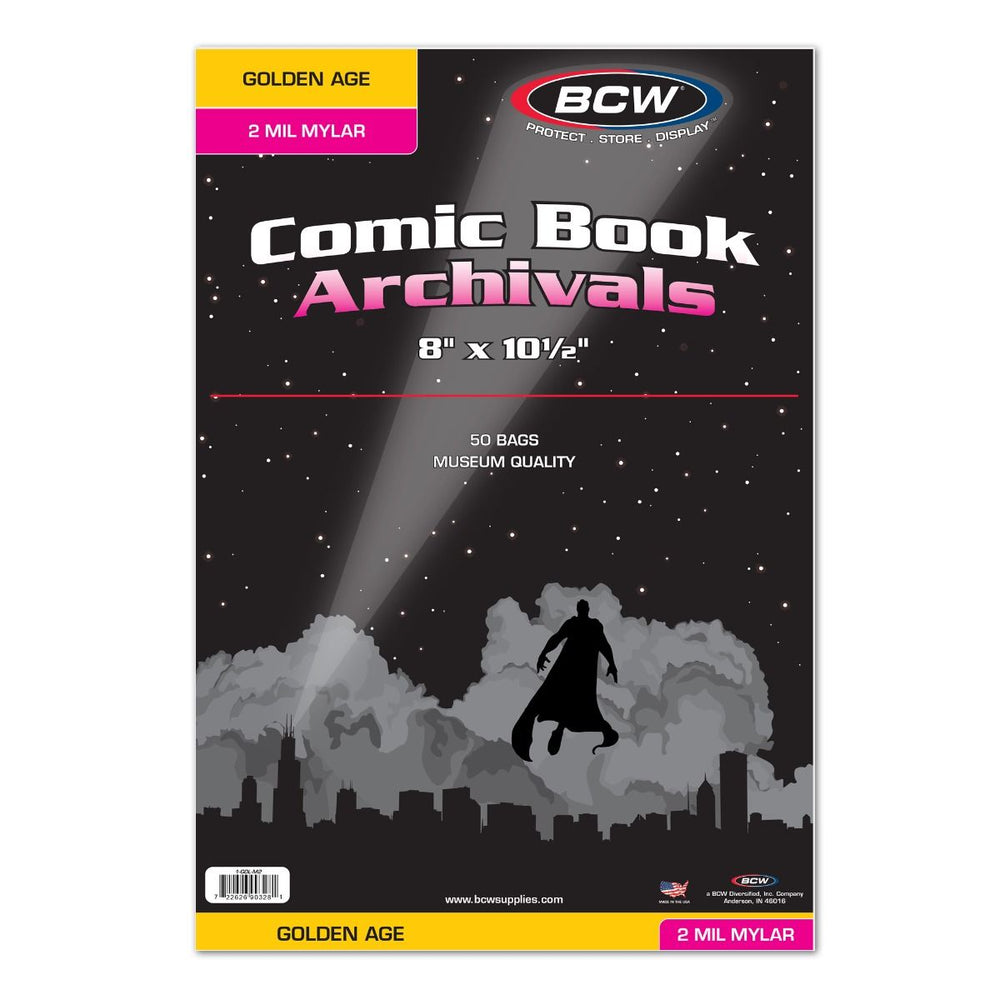 BCW: Comic Bags - Golden Age - Mylar - 2 MIL