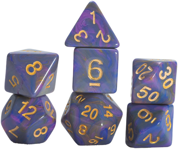 RPG Dice Set (7): Unicorn - Purple