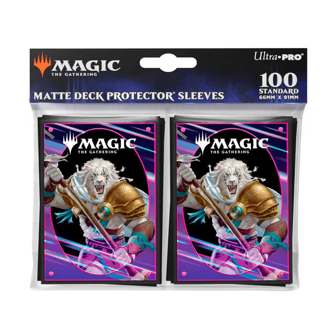 Foundations Ajani 100ct Deck Protector Sleeves Light for Magic: The Gathering