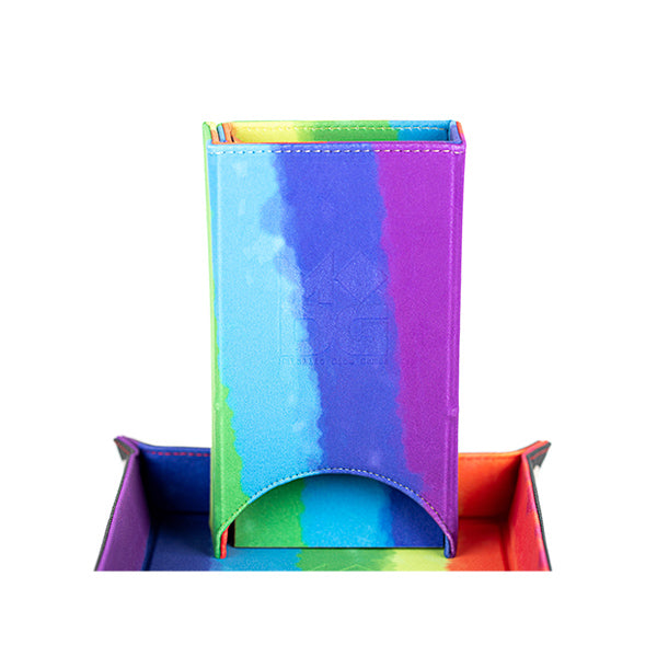 Fold Up Dice Tower: Rainbow