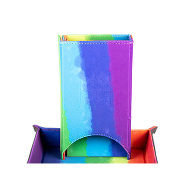 Fold Up Dice Tower: Rainbow