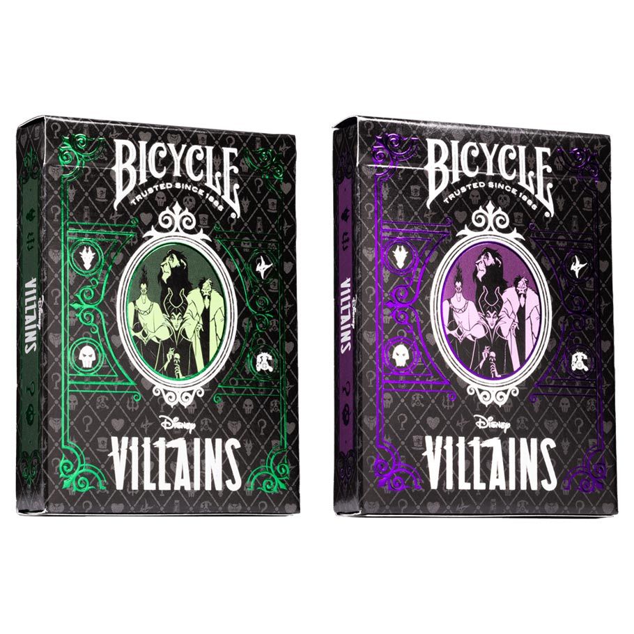 Playing Cards - Bicycle - Villains Green/Purple Mix