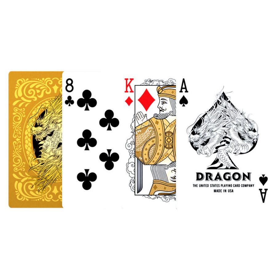 Playing Cards - Bicycle Dragon Gold